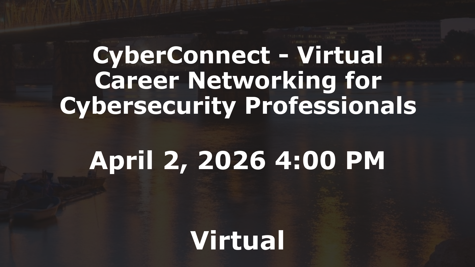 CyberConnect - Virtual Career Networking for Cybersecurity Professionals event image